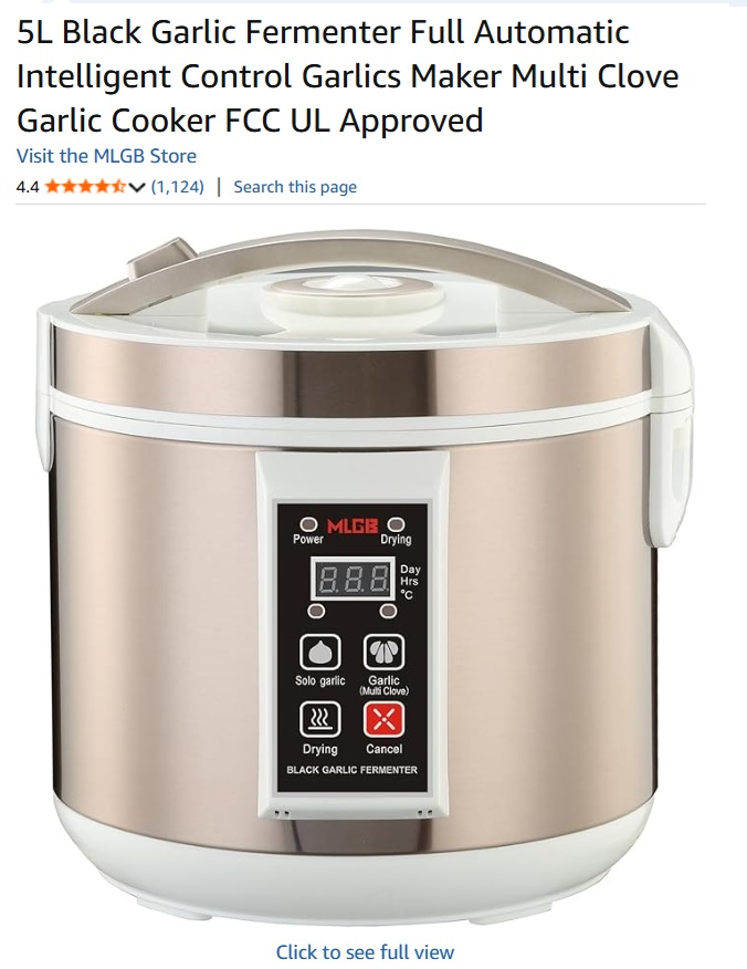 Garlic Fermenter on Amazon Black Garlic cooker - Garlic fermenter on Amazon